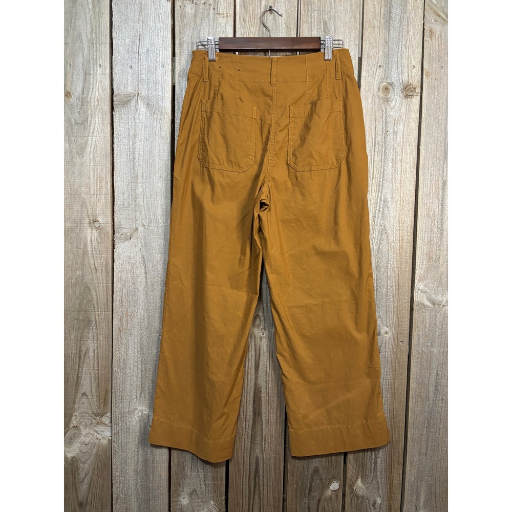 Nicole Miller New York Mustard Yellow Wide Leg Utility Pants Womens Size 2 - Picture 3 of 5